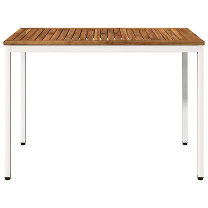vidaXL Garden Dinner Table Natural and White 108.5 x 55 x 75 cm 3