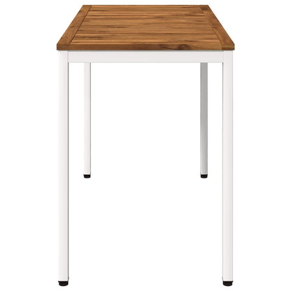 vidaXL Garden Dinner Table Natural and White 108.5 x 55 x 75 cm 4