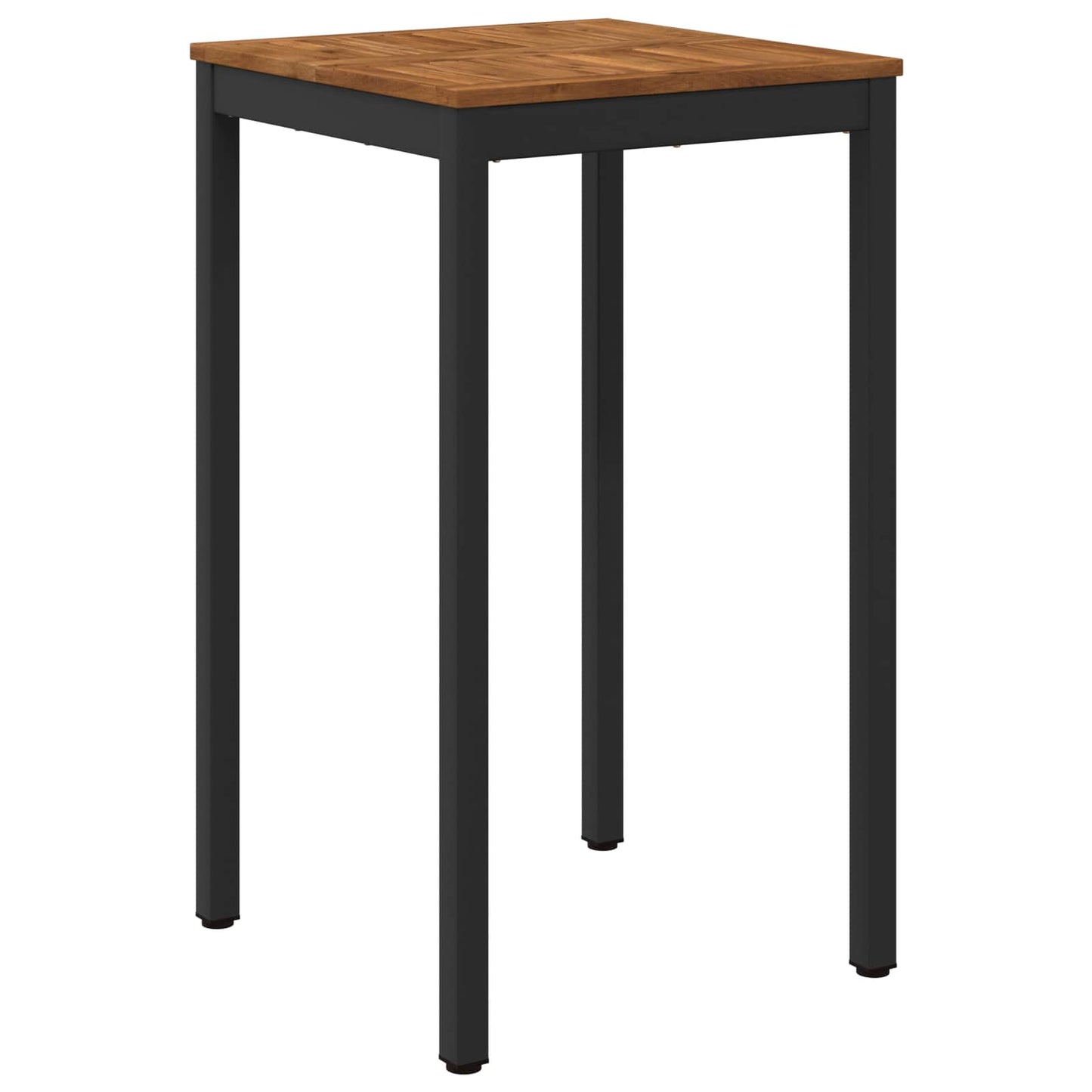 vidaXL Garden Bar Table Natural and Black 60 x 60.5 x 105 cm 2