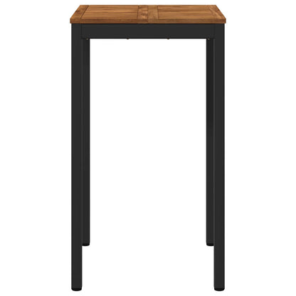 vidaXL Garden Bar Table Natural and Black 60 x 60.5 x 105 cm 3