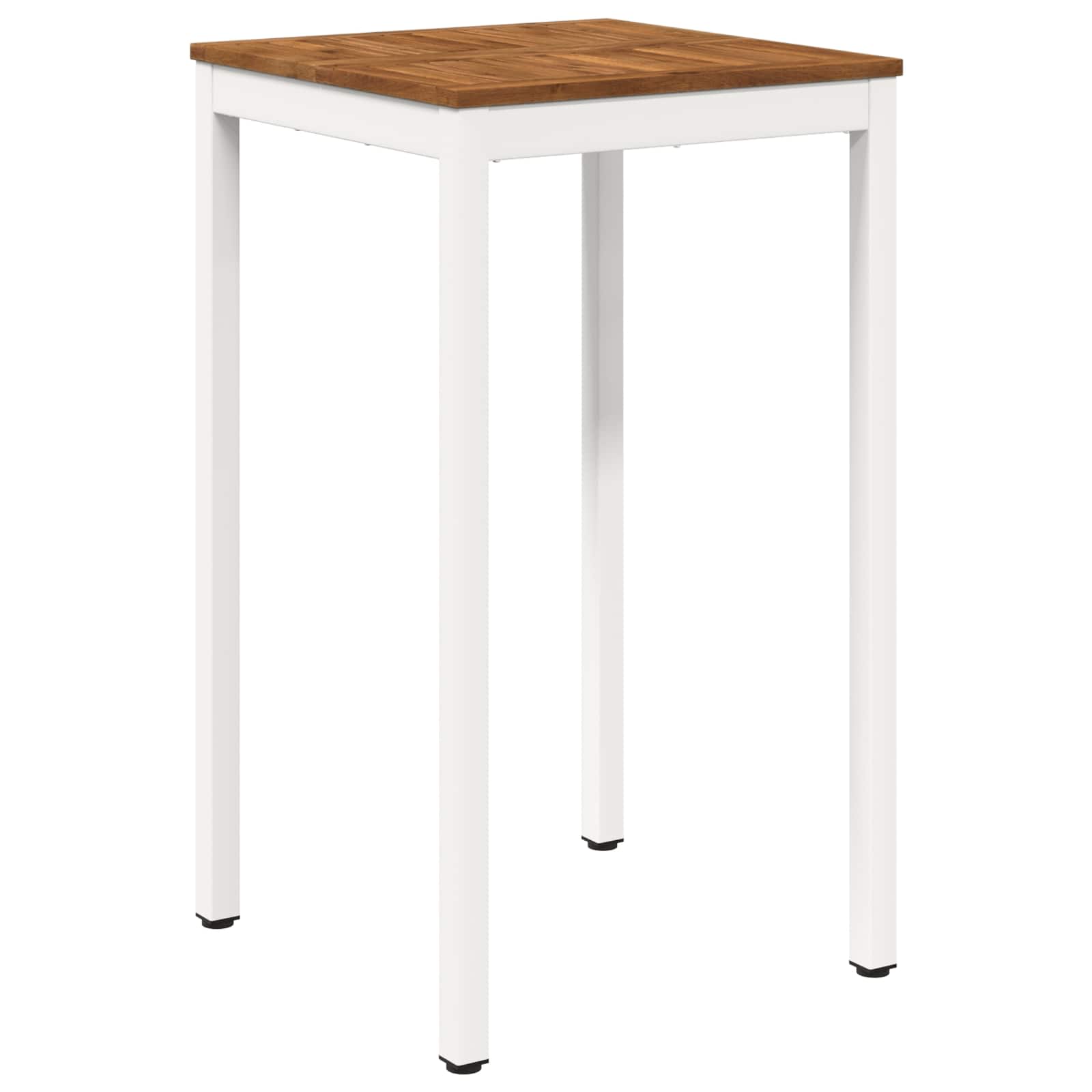 vidaXL Garden Bar Table Natural and White 60 x 60.5 x 105 cm 2