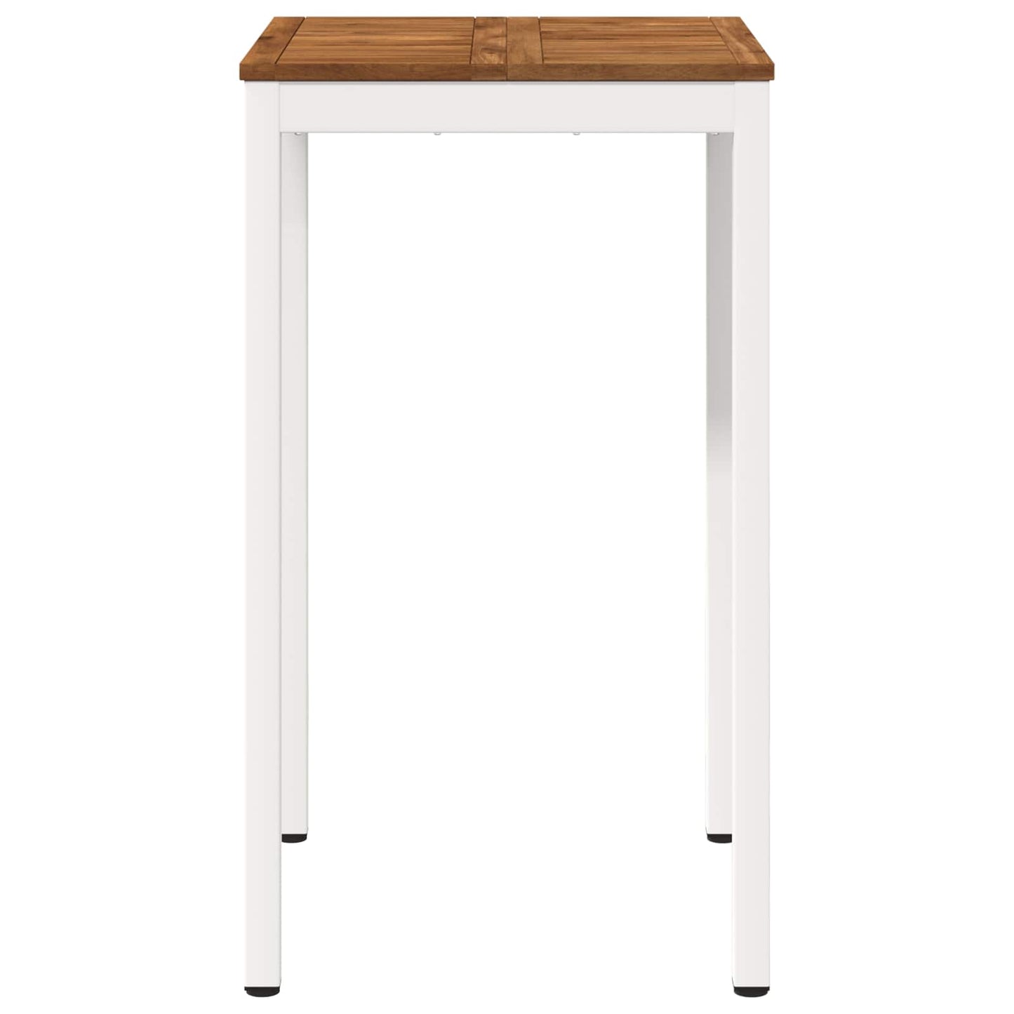 vidaXL Garden Bar Table Natural and White 60 x 60.5 x 105 cm 3