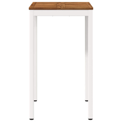 vidaXL Garden Bar Table Natural and White 60 x 60.5 x 105 cm 3