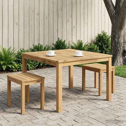 vidaXL Coffee Table White 100 x 100.5 x 45 cm Solid Acacia Wood 3