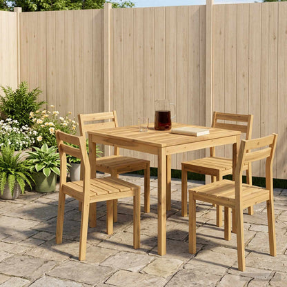 Garden Dinner Table Whitewash 80 cm 80.5 cm