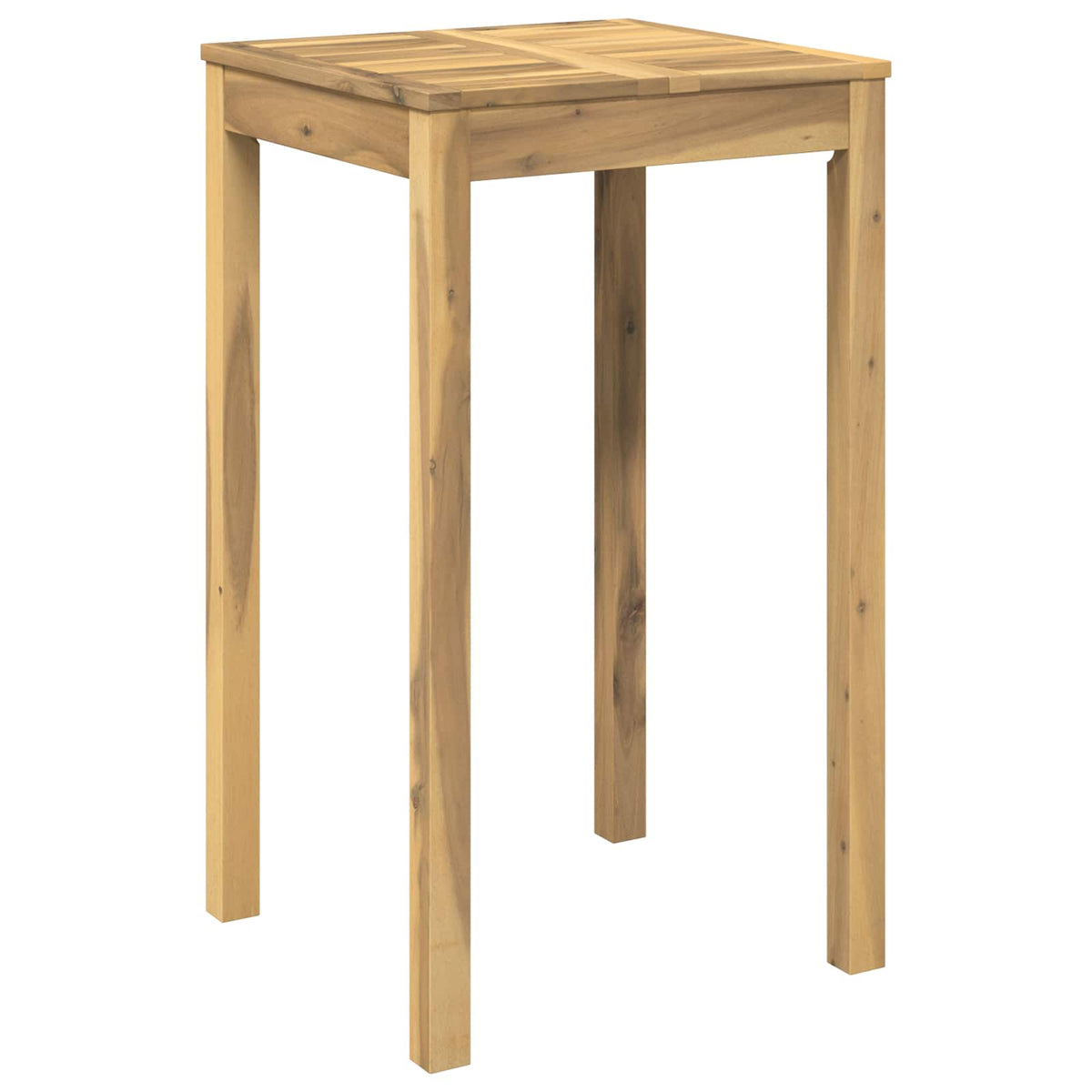Garden Bar Table Solid Acacia Wood Whitewash 60 cm 60.5 cm