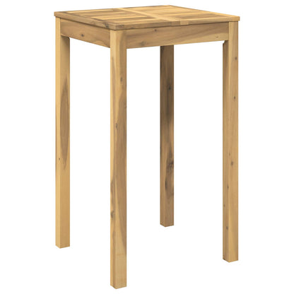 Garden Bar Table Solid Acacia Wood Whitewash 60 cm 60.5 cm