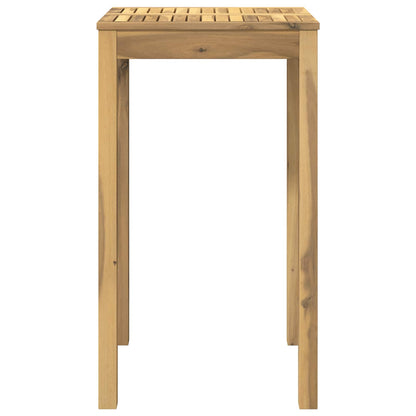 Garden Bar Table Solid Acacia Wood Whitewash 60 cm 60.5 cm