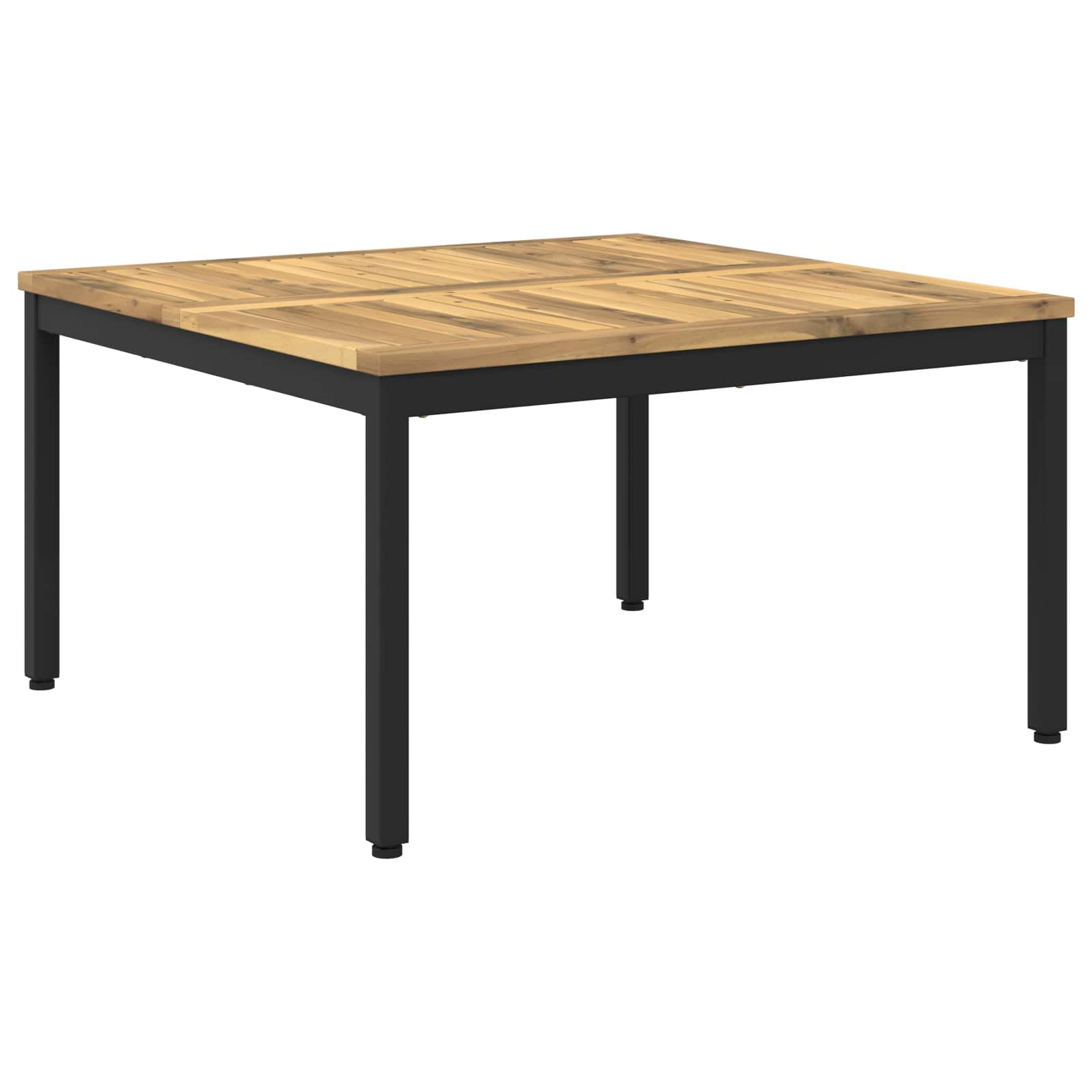 vidaXL Coffee Table White and Black 80 x 80.5 x 45 cm 2