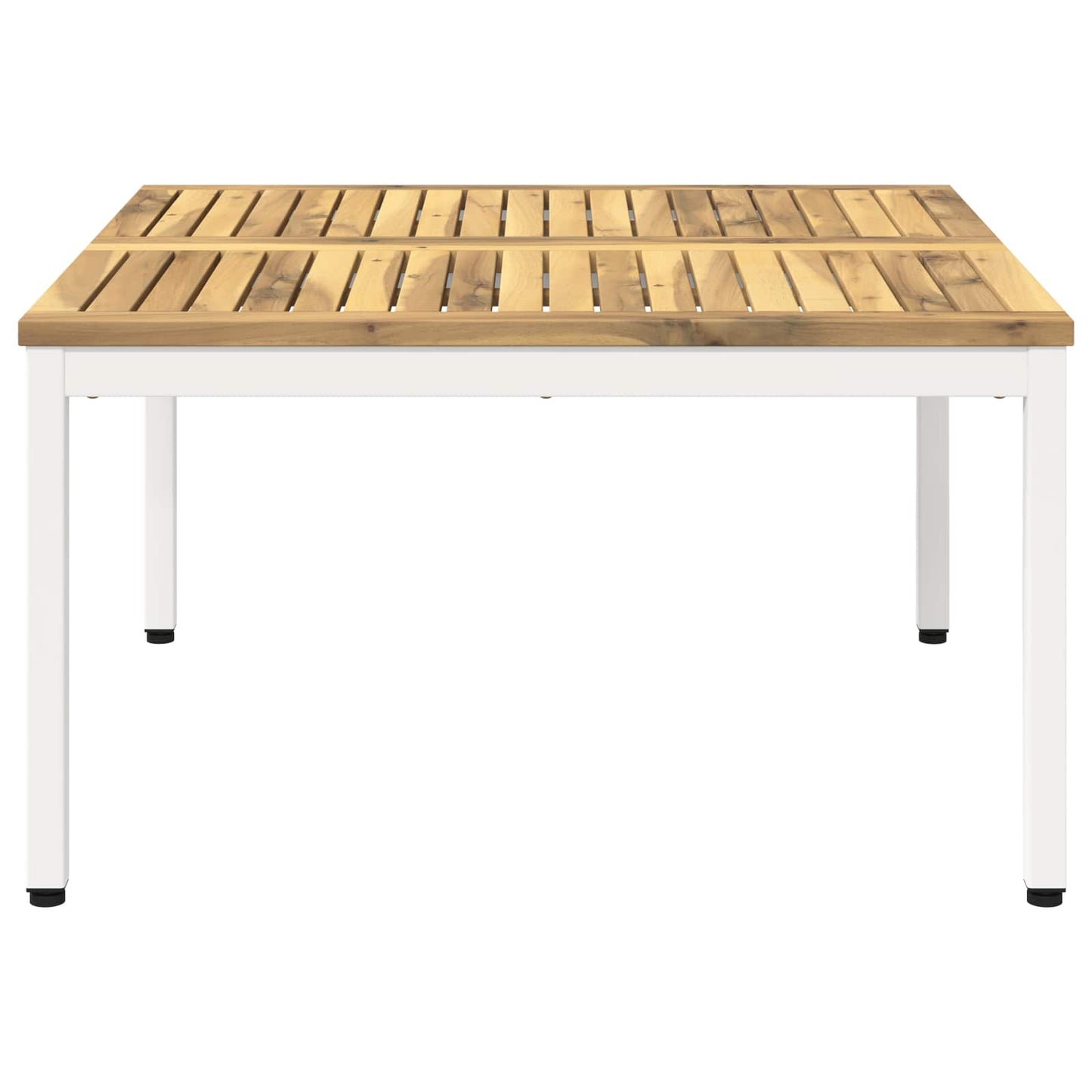vidaXL Coffee Table White 80 x 80.5 x 45 cm Solid Acacia Wood 4