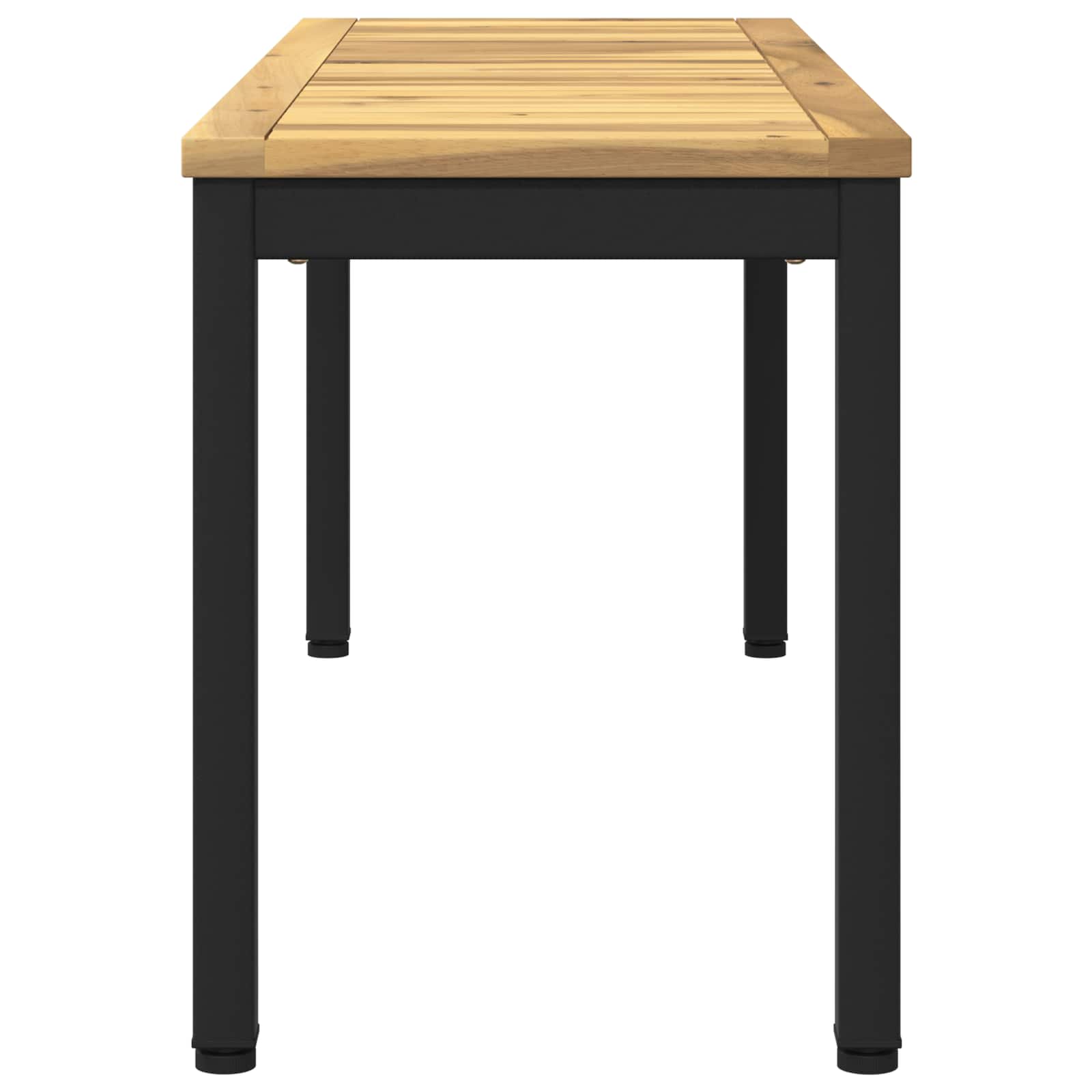 vidaXL Garden Bench 108.5 x 35 x 45 cm Solid Acacia Wood Rectangular 4