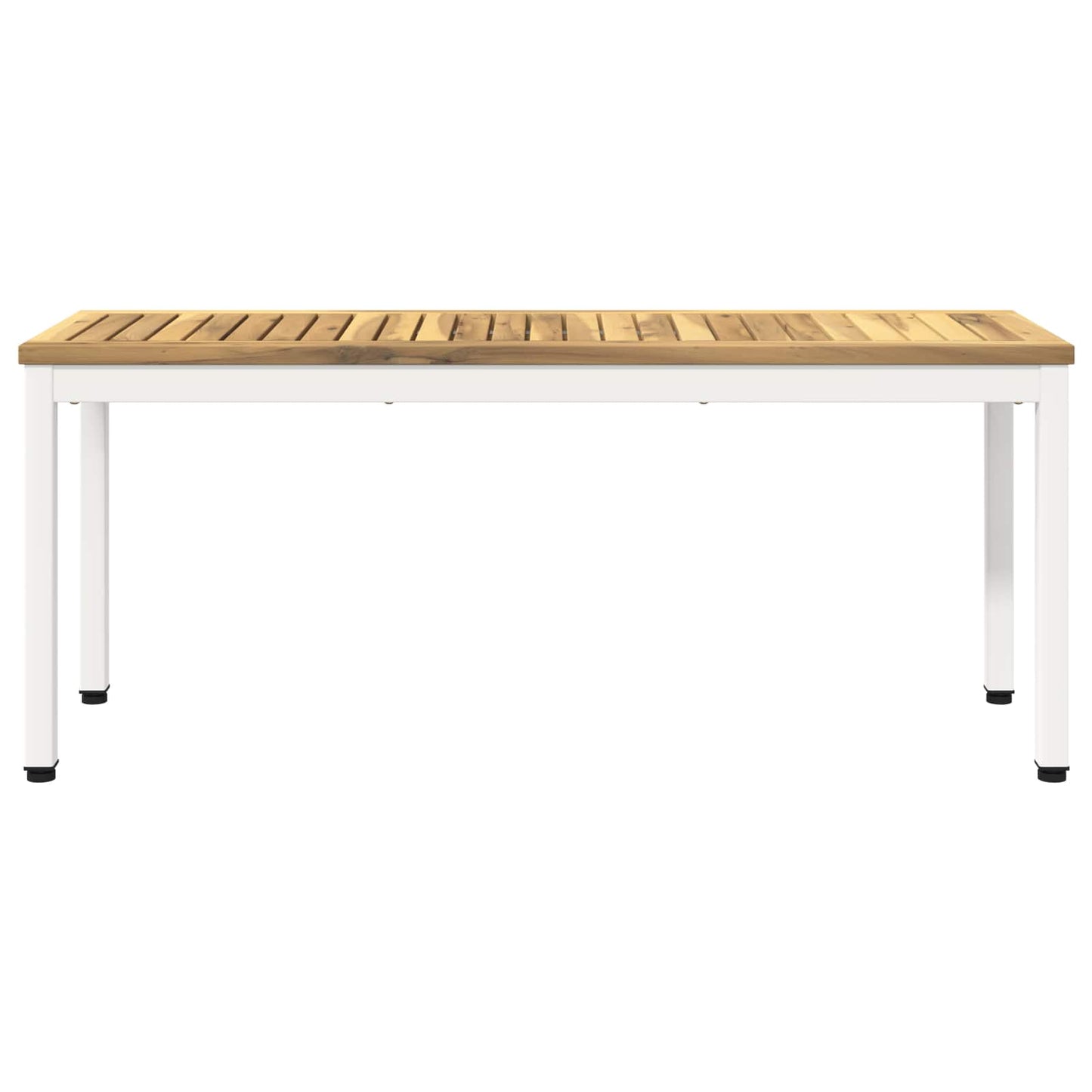 vidaXL Garden Bench 108.5 x 35 x 45 cm Solid Acacia Wood White 3