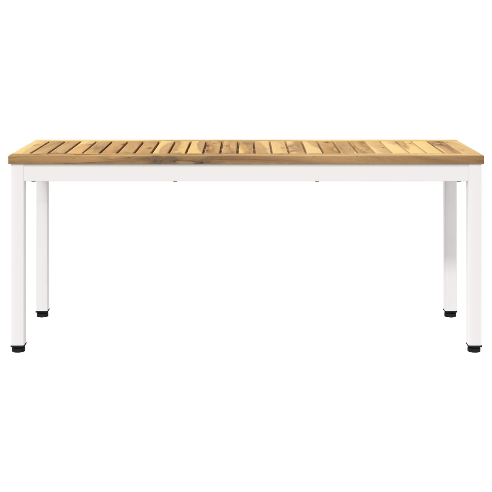 vidaXL Garden Bench 108.5 x 35 x 45 cm Solid Acacia Wood White 3