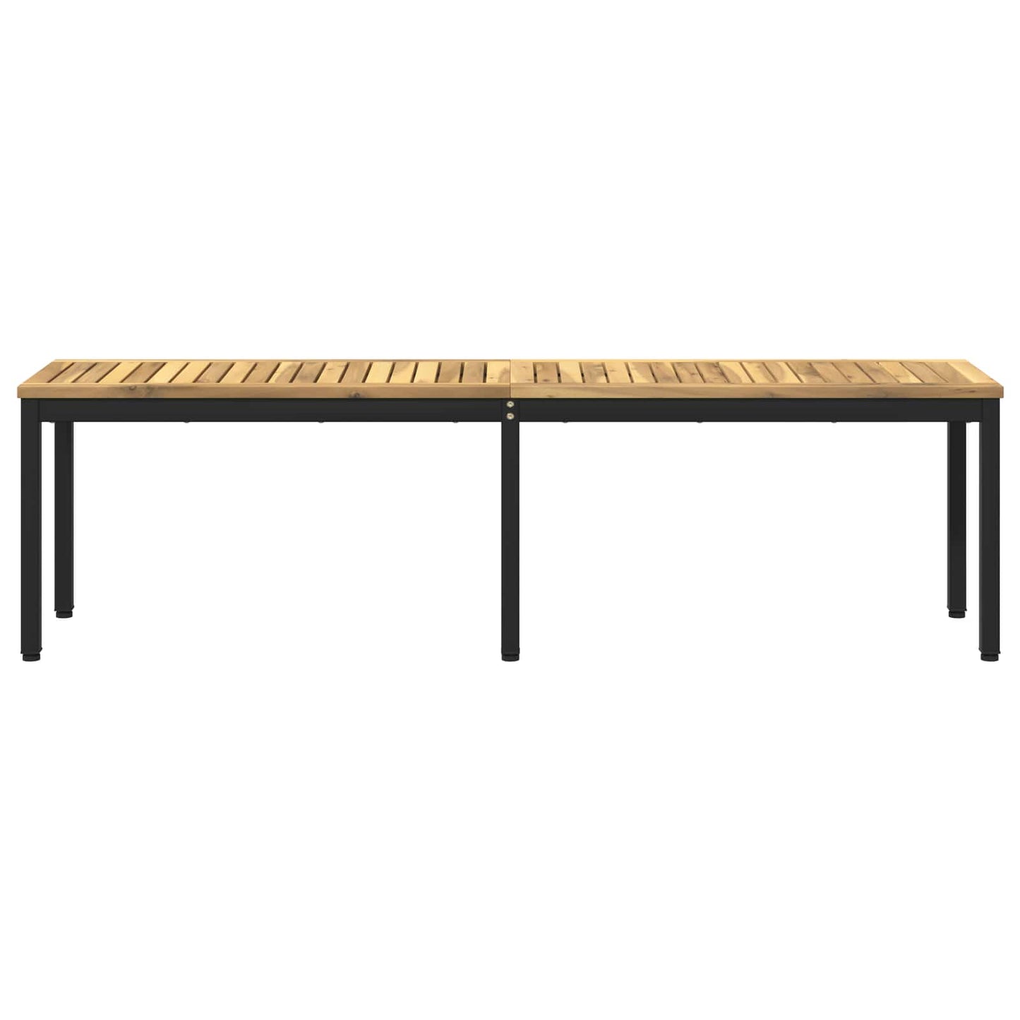 vidaXL Garden Bench 161 x 35 x 45 cm Solid Acacia Wood White and Black 3