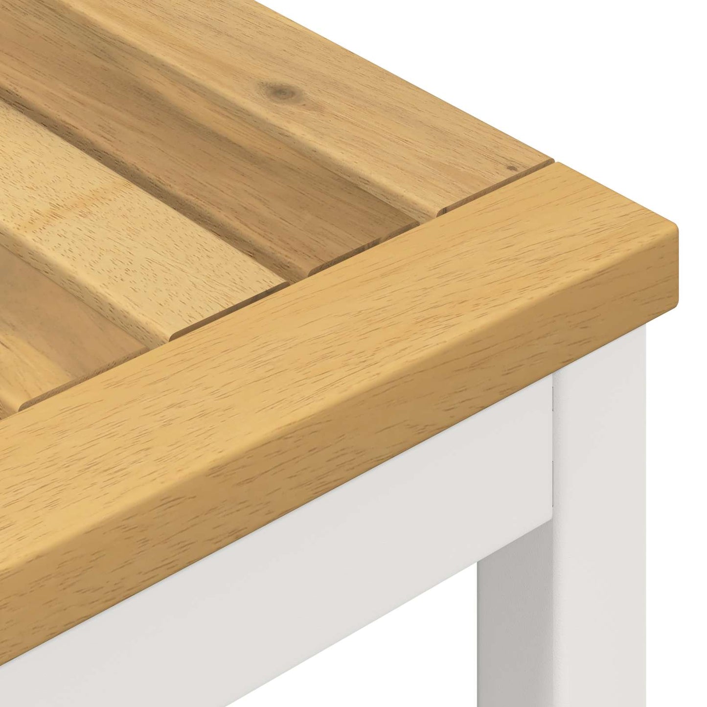 vidaXL Garden Bench 161 x 35 x 45 cm Solid Acacia Wood White 6