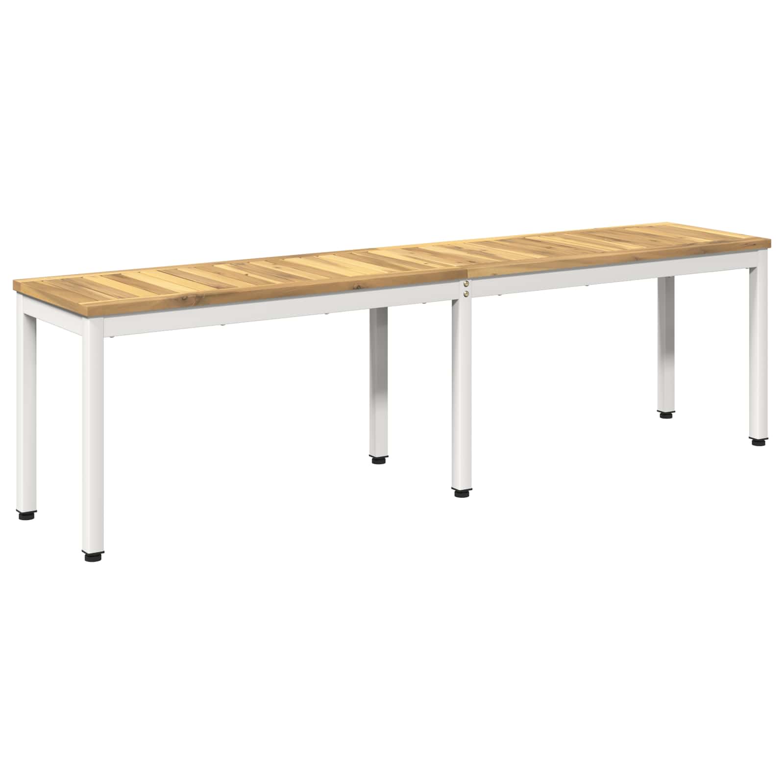 vidaXL Garden Bench 161 x 35 x 45 cm Solid Acacia Wood White 2