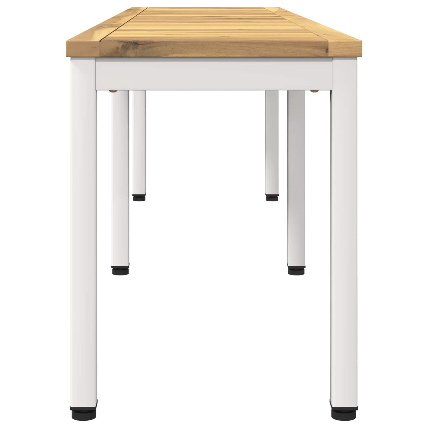 vidaXL Garden Bench 161 x 35 x 45 cm Solid Acacia Wood White 4