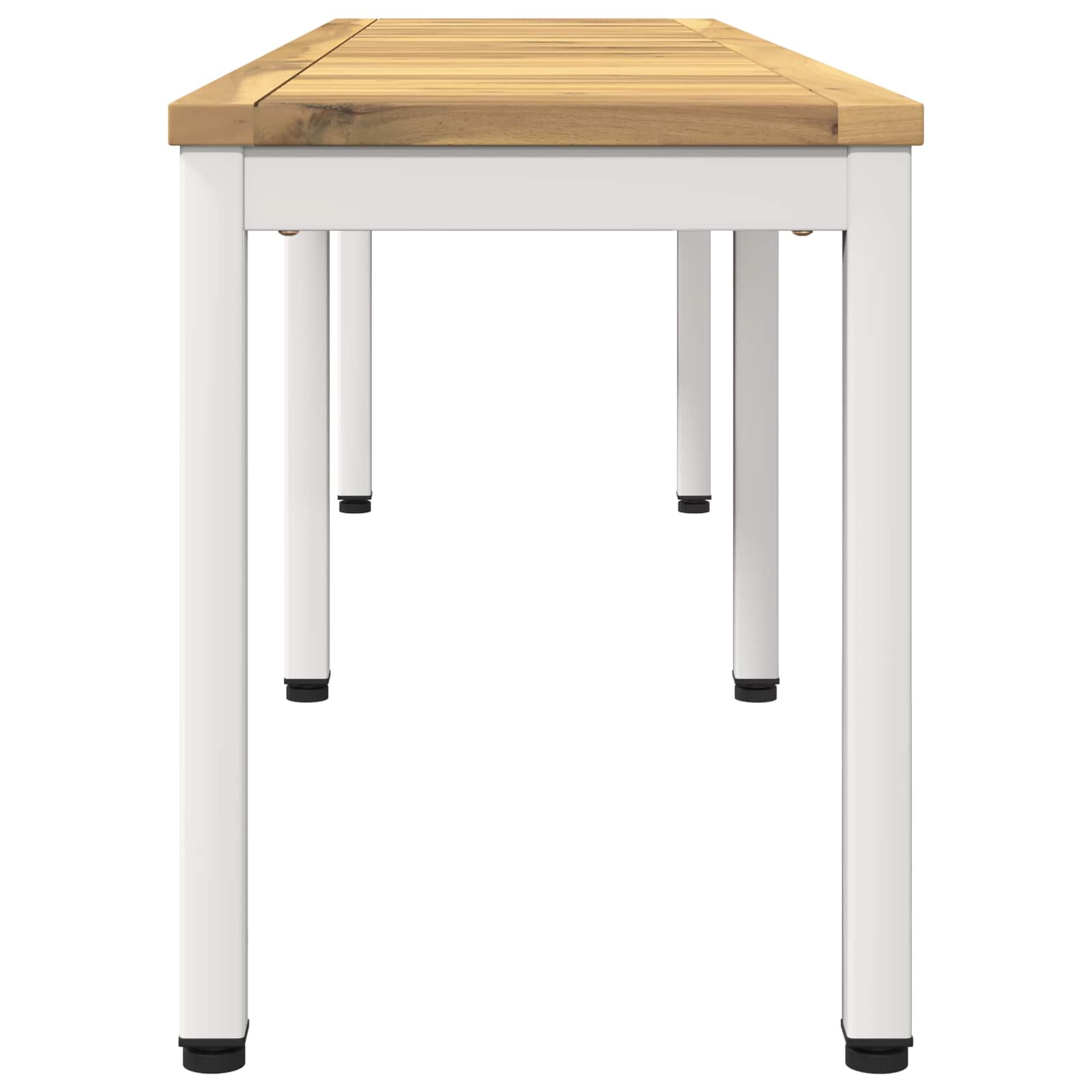 vidaXL Garden Bench 161 x 35 x 45 cm Solid Acacia Wood White 4