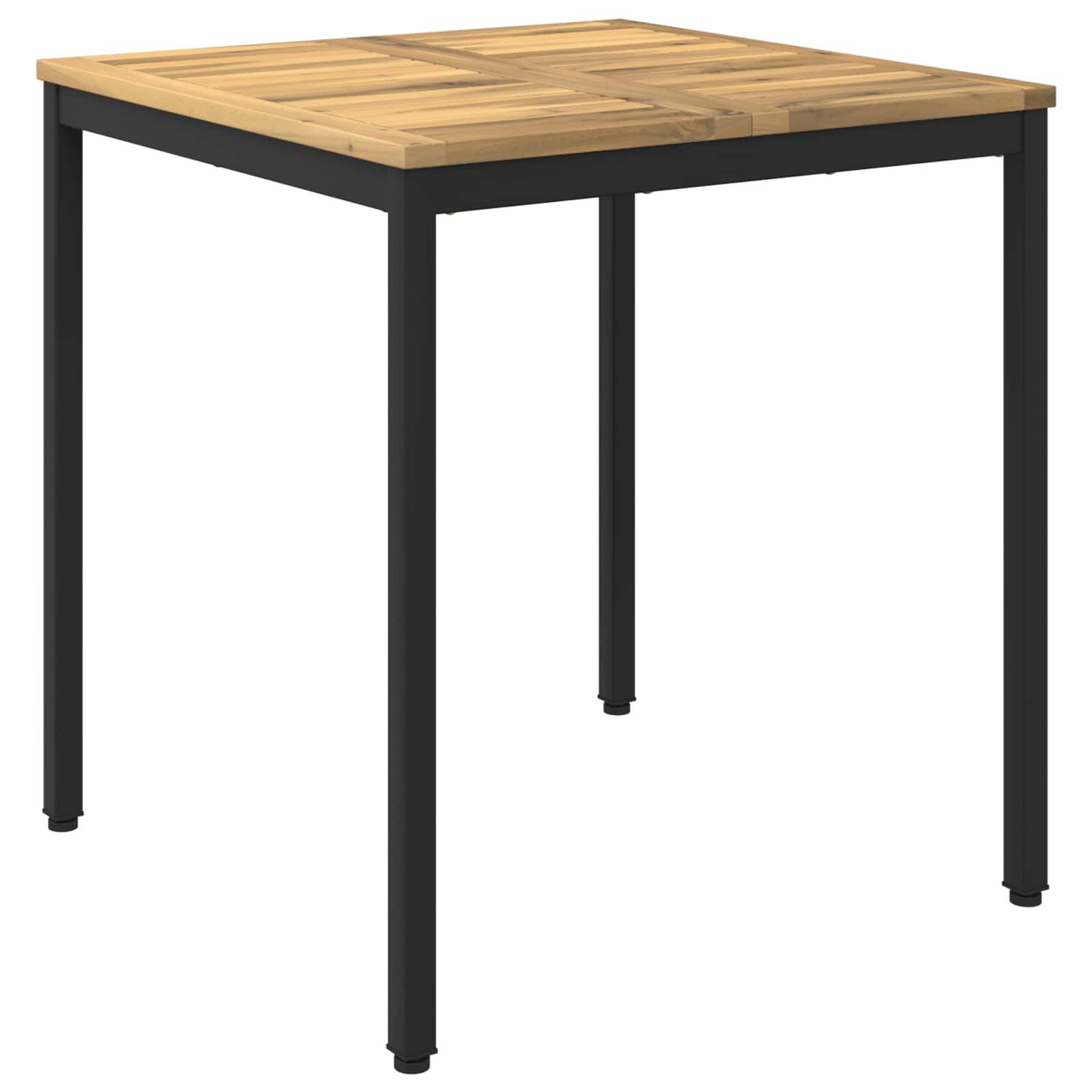 vidaXL Garden Dinner Table White and Black 70 x 68.5 x 75 cm 2