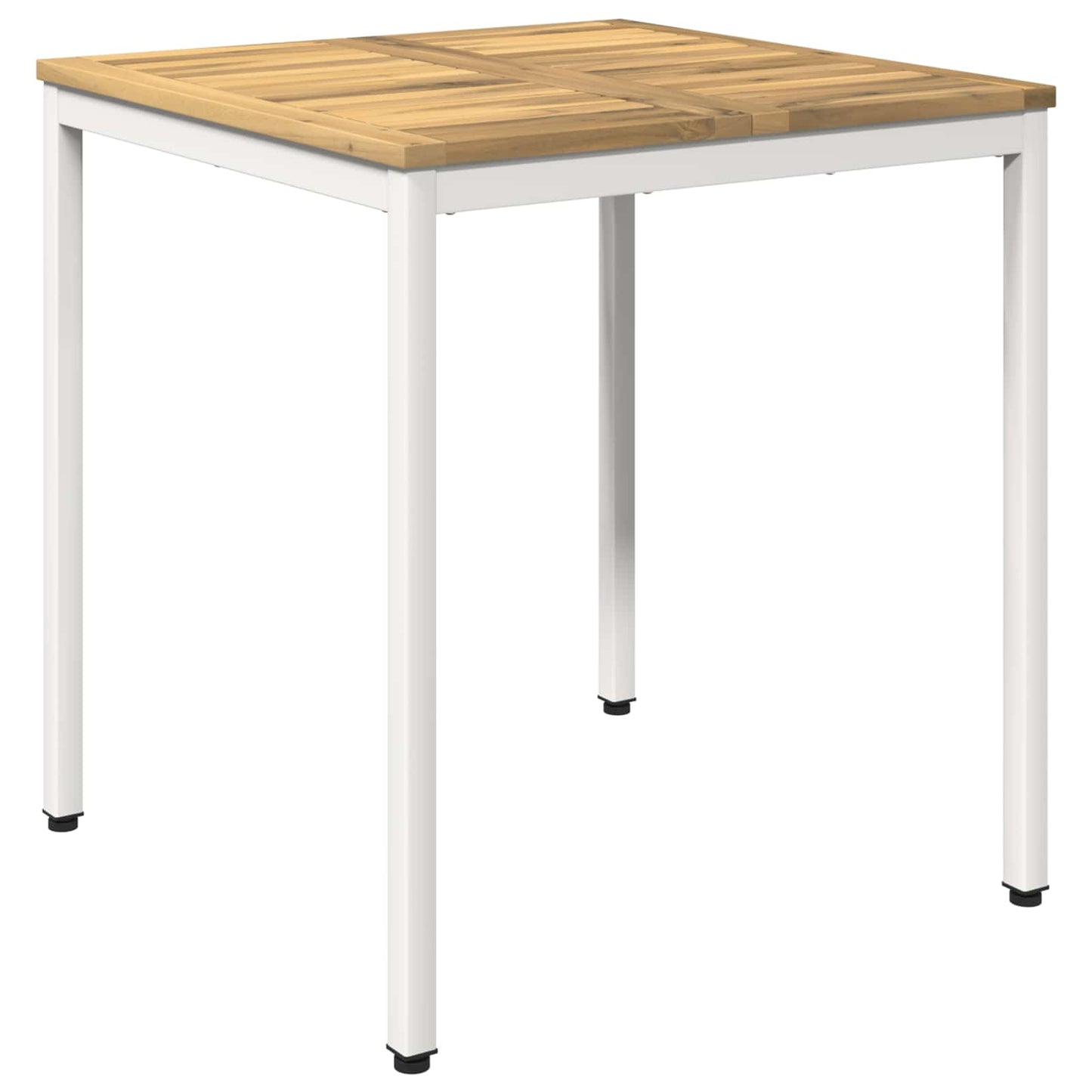 vidaXL Garden Dinner Table White 70 x 68.5 x 75 cm Solid Acacia Wood 2