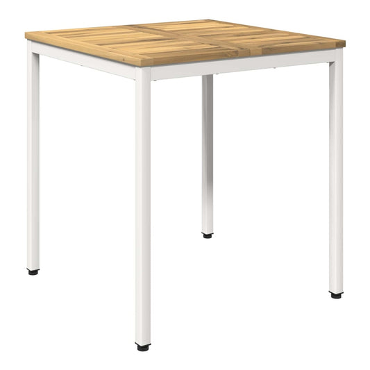 Garden Dinner Table Whitewash 70 cm 68.5 cm