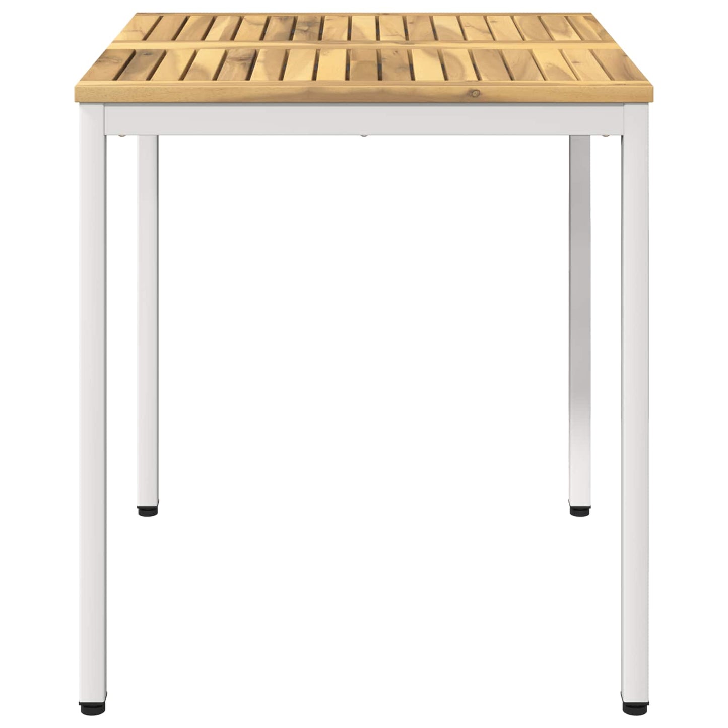 vidaXL Garden Dinner Table White 70 x 68.5 x 75 cm Solid Acacia Wood 3