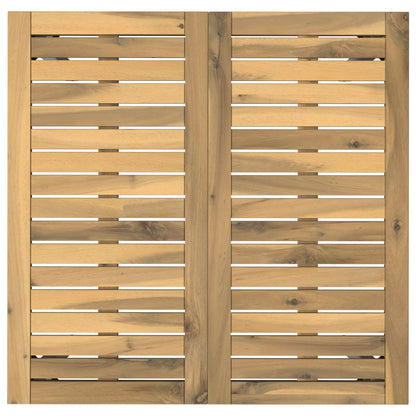 vidaXL Garden Dinner Table White 70 x 68.5 x 75 cm Solid Acacia Wood 4