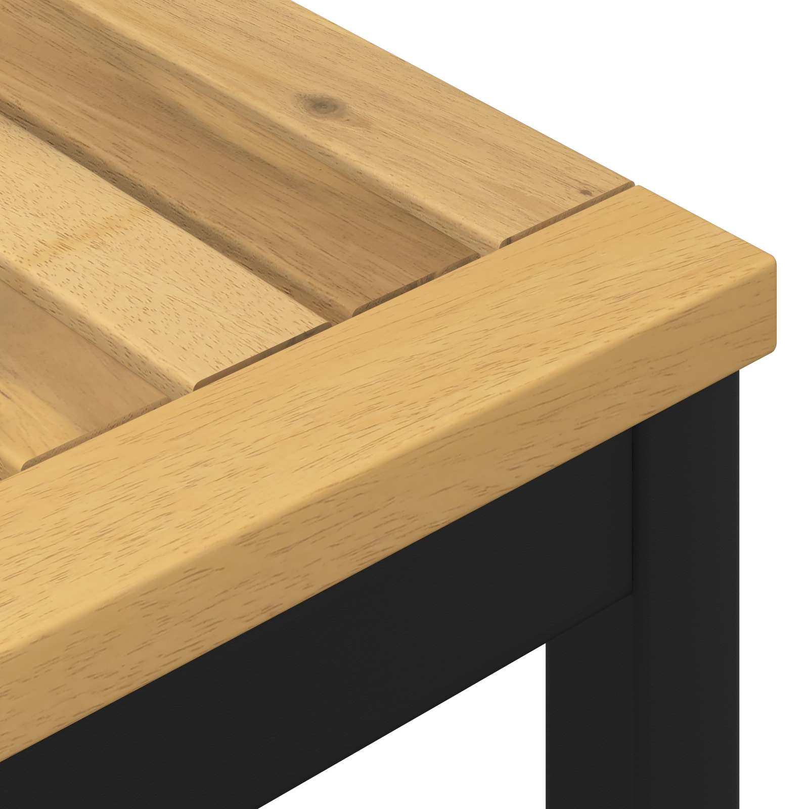 vidaXL Garden Dinner Table White and Black 80 x 80.5 x 75 cm 5