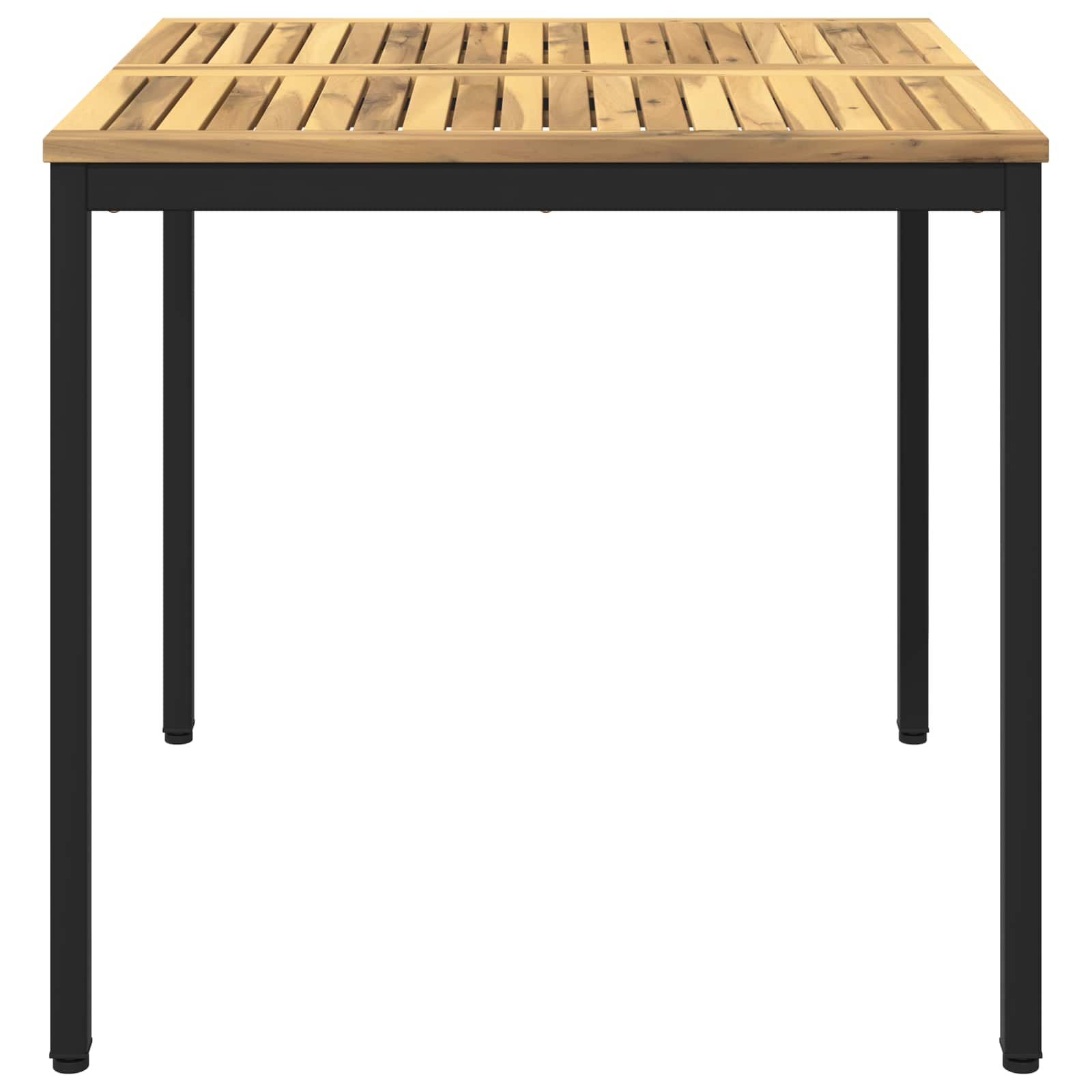 vidaXL Garden Dinner Table White and Black 80 x 80.5 x 75 cm 3
