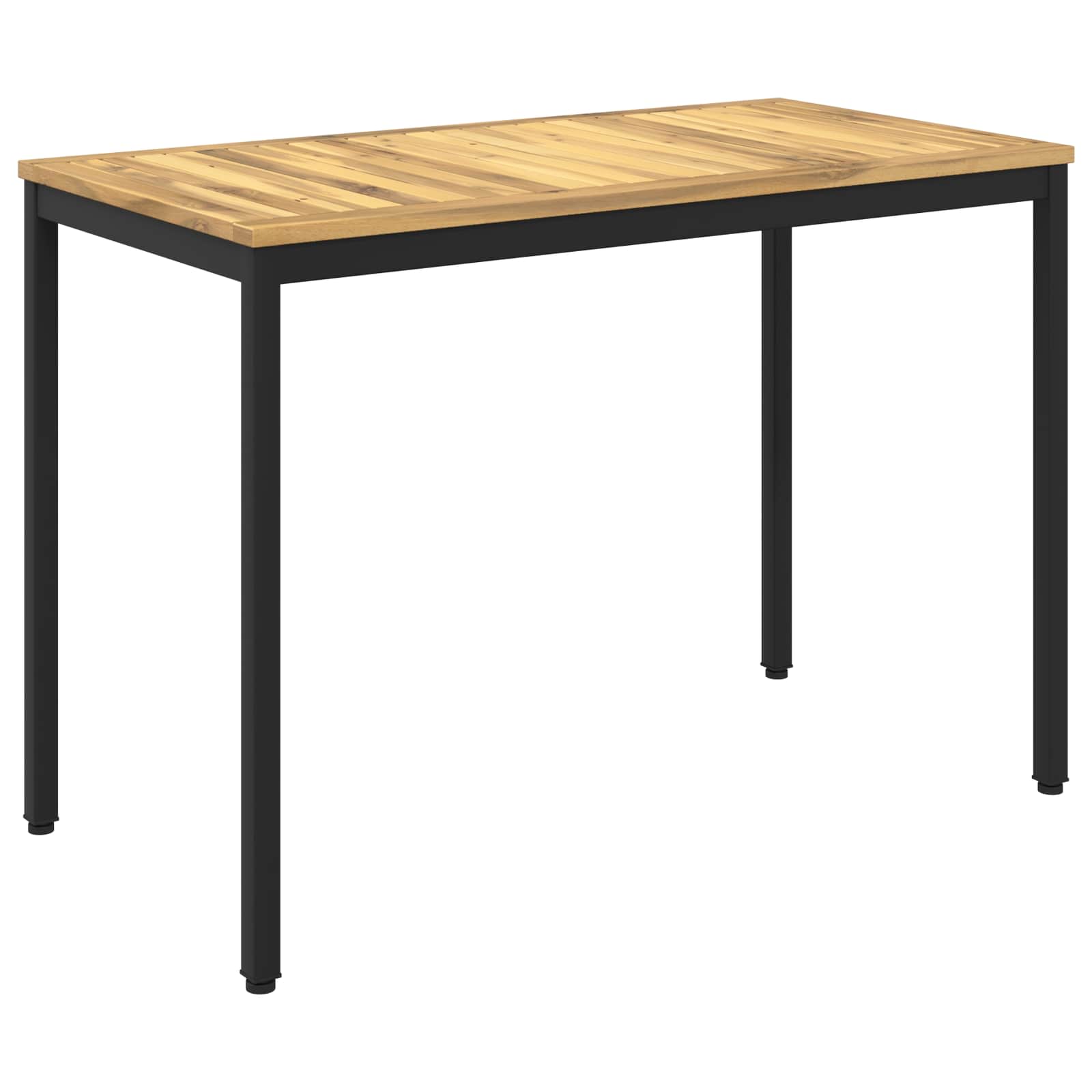 vidaXL Garden Dinner Table White and Black 108.5 x 55 x 75 cm 2