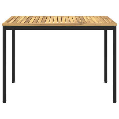 vidaXL Garden Dinner Table White and Black 108.5 x 55 x 75 cm 3