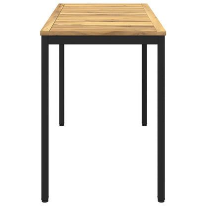 vidaXL Garden Dinner Table White and Black 108.5 x 55 x 75 cm 4