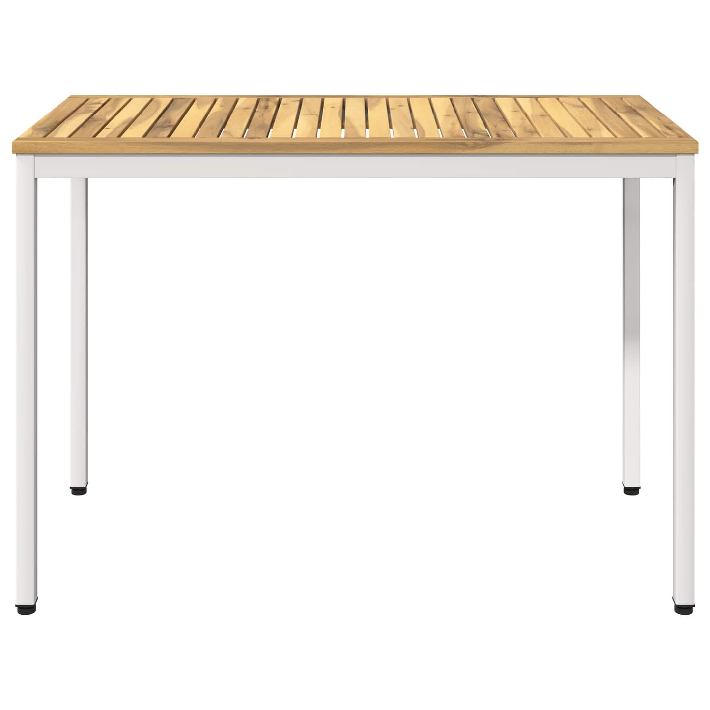 vidaXL Garden Dinner Table White 108.5 x 55 x 75 cm Solid Acacia Wood 3