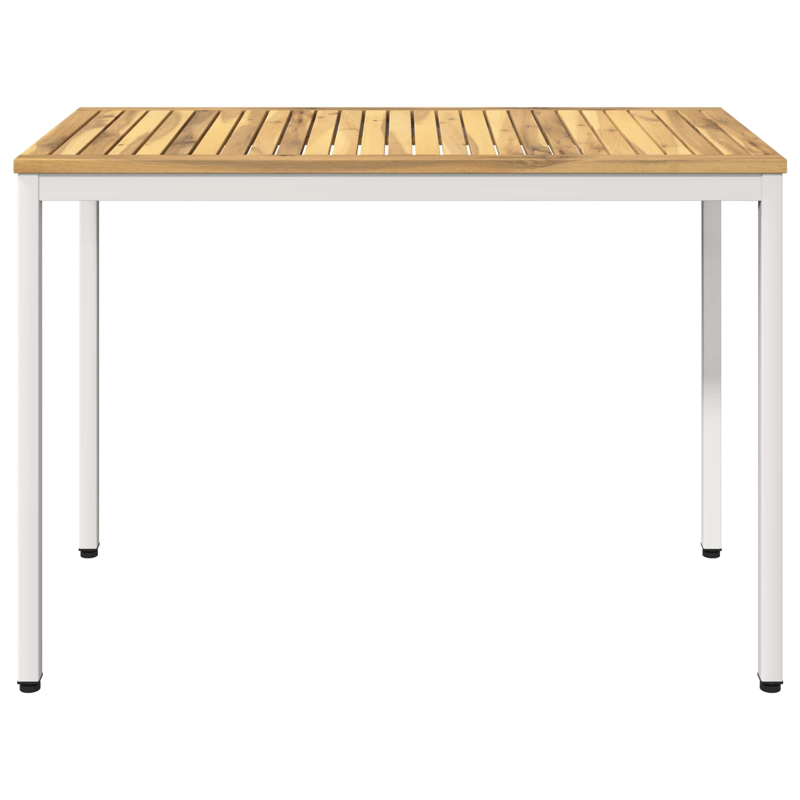 vidaXL Garden Dinner Table White 108.5 x 55 x 75 cm Solid Acacia Wood 3