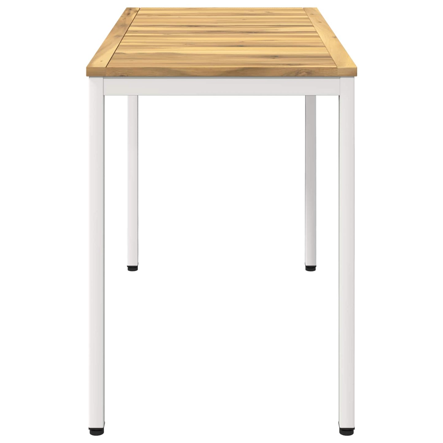 vidaXL Garden Dinner Table White 108.5 x 55 x 75 cm Solid Acacia Wood 4