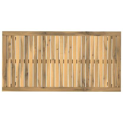 vidaXL Garden Dinner Table White 108.5 x 55 x 75 cm Solid Acacia Wood 5