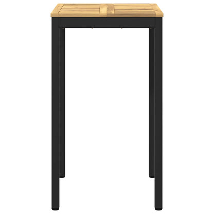vidaXL Garden Bar Table White and Black 60 x 60.5 x 105 cm 3