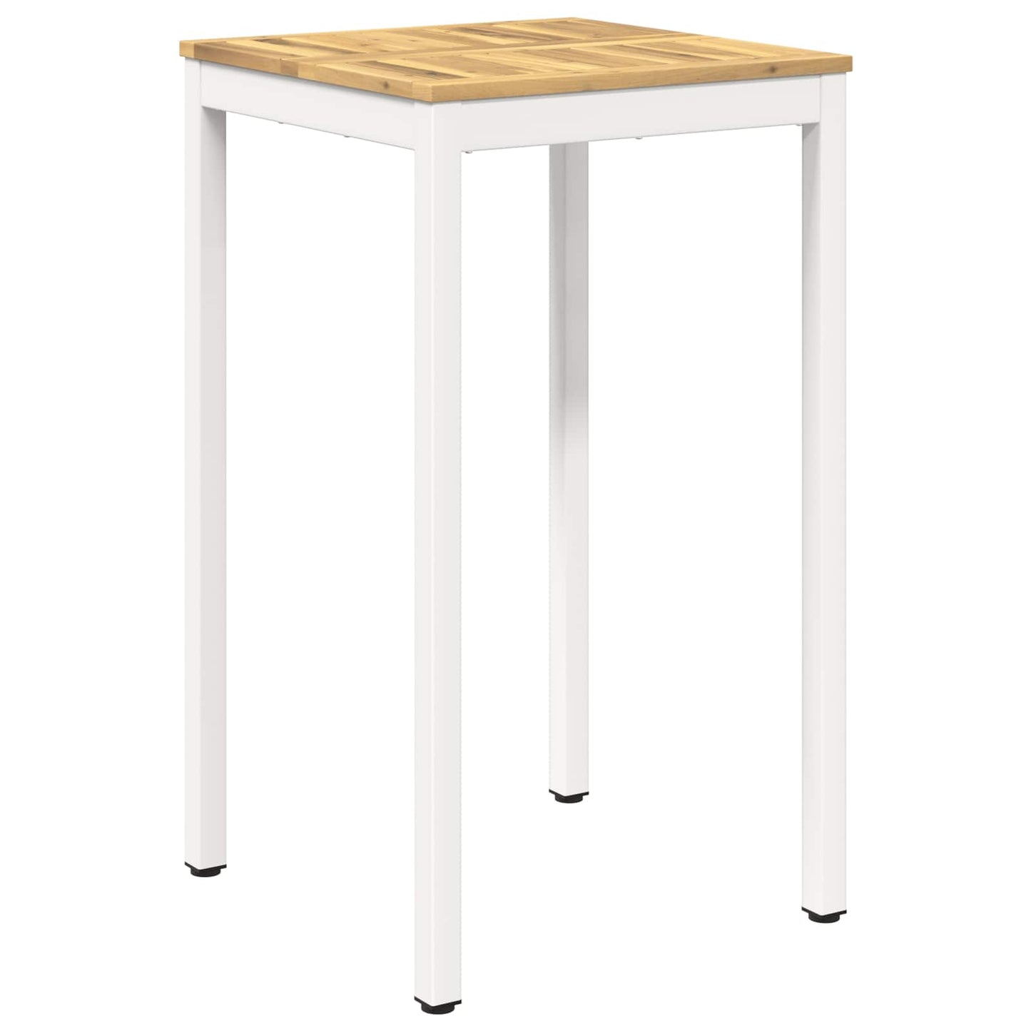 vidaXL Garden Bar Table White 60 x 60.5 x 105 cm Solid Acacia Wood 2