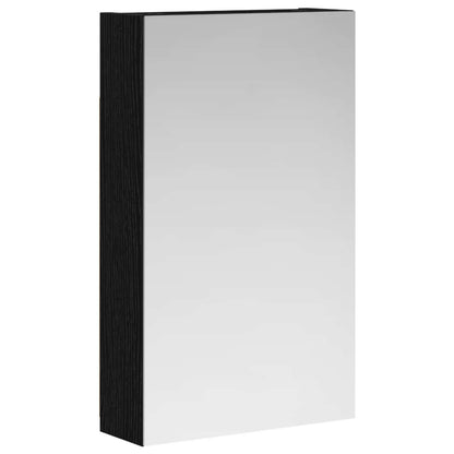 vidaXL Bathroom Mirror Cabinet Black Oak 30 x 10.5 x 50 cm 2
