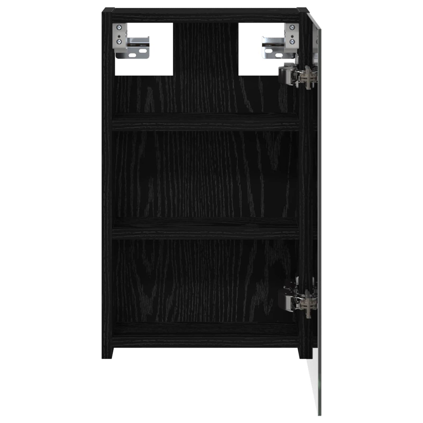 vidaXL Bathroom Mirror Cabinet Black Oak 30 x 10.5 x 50 cm 6