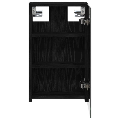 vidaXL Bathroom Mirror Cabinet Black Oak 30 x 10.5 x 50 cm 6