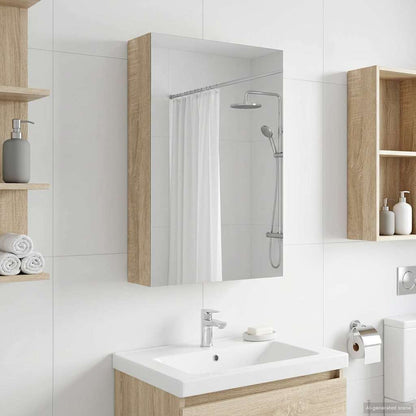 vidaXL Bathroom Mirror Cabinet Sonoma Oak 30 x 10.5 x 50 cm 4