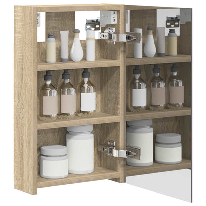 vidaXL Bathroom Mirror Cabinet Sonoma Oak 30 x 10.5 x 50 cm 3
