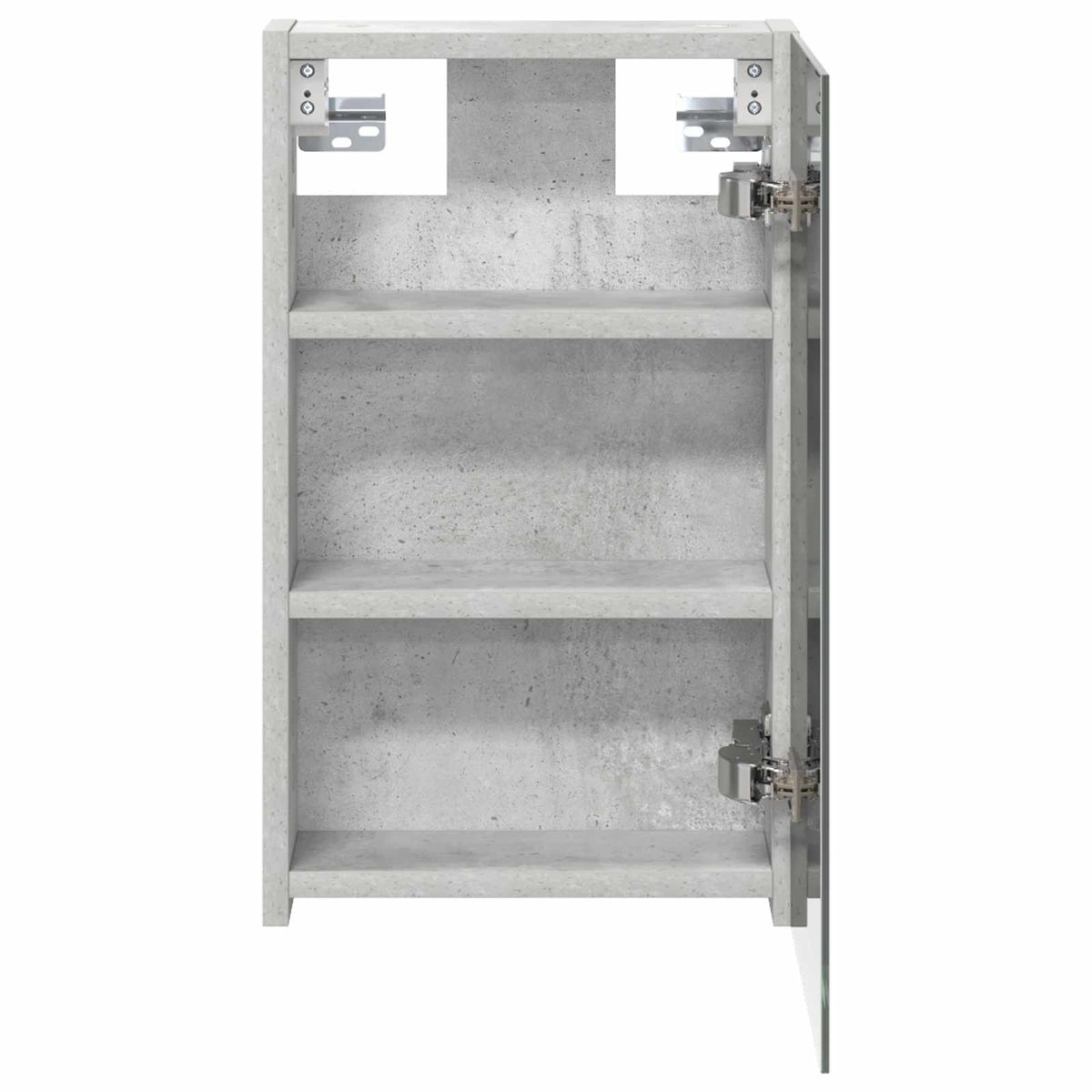 vidaXL Bathroom Mirror Cabinet Concrete Grey 30 x 10.5 x 50 cm 6