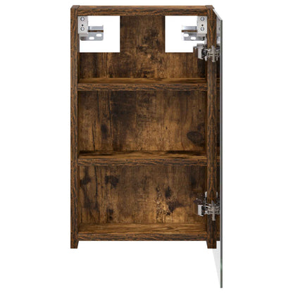 vidaXL Bathroom Mirror Cabinet Smoked Oak 30 x 10.5 x 50 cm 6