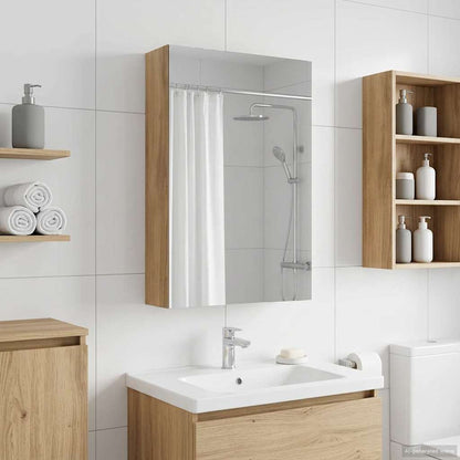 vidaXL Bathroom Mirror Cabinet Artisian Oak 30 x 10.5 x 50 cm 1