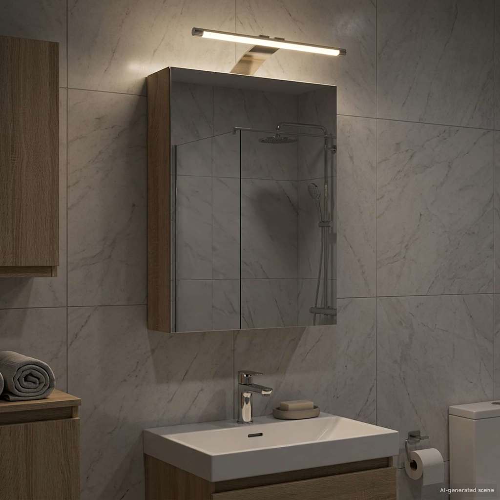 vidaXL Bathroom Mirror Cabinet Sonoma Oak 30 x 10.5 x 50 cm 1