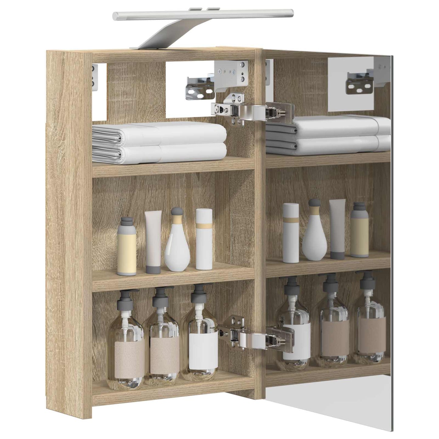 vidaXL Bathroom Mirror Cabinet Sonoma Oak 30 x 10.5 x 50 cm 3
