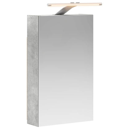 vidaXL Bathroom Mirror Cabinet Concrete Grey 30 x 10.5 x 50 cm 2