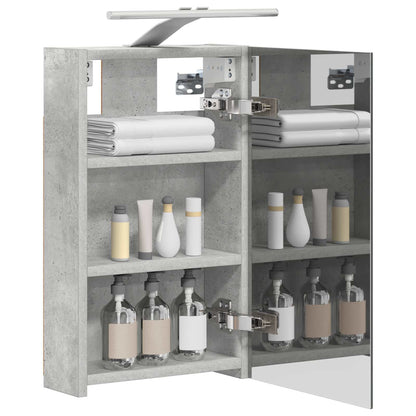 vidaXL Bathroom Mirror Cabinet Concrete Grey 30 x 10.5 x 50 cm 3